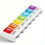 1pc 7 Days Pill Box Weekly Pill Organizer Creative 7 Grids Independent Cover Pill Box