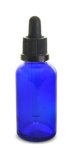 20ML Blue Glass Aromatherapy Bottle With Pipette - Black 18 69