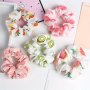 5pcs/set Fabric Cartoon Fruit Printed Hair Loops Large Intestine Hair Ties Elastic Ponytail Holders
