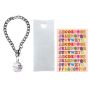 Crystal Ball Chain Name Tag Set For Water Bottle With Handle