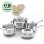 Brabantia Amsterdam 7-PIECE Cookware Set With Oven Gloves