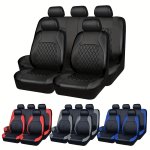 Upgrade Your Car Seats With Our Deluxe Quilted Faux Leather 5-SEAT Cover - Universal Fit