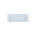 Fully Integrated White Glass Built In Extractor Fan – 75CM