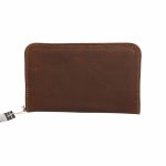 Large Travel Wallet Leather Tobacco