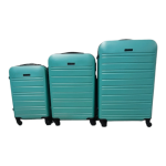 Smte Abs Luggage Set Ideal For Travelers Turquoise 3-PIECE With Keychain