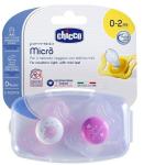 Chicco Physio Soother Micro 0-2 Months 2 Pieces + Case