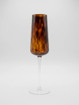 Tortoiseshell Pattern Flute Glass 25CM - None None
