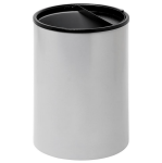 Complete Steel Litter Bin – Wide – Ashtray Half Moon Flip Top Lid And Bin Liner – Solid – 751SI