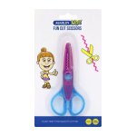 Marlin Kids Scissors Fun Cut 130MM 2 Assorted Cuts - 1 Cut Pack Pack Of 12