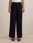 Briony Wide Leg Pants - 16 Navy Suit