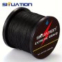 500m/1640ft Smooth Long Casting Strong Fishing Line 4-Strand Anti-abrasion PE Braided Line With 4.54/9.07/13.61/18.14/36.29KG Pull Fishing Accessories