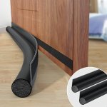 1PC Unilateral Door Bottom Sealing Strip Wear-resistant Leather Door Seam Affixed With Sound Strip Dust And Insect Proof Self-ad