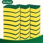 12 24 Pack Multi-surface Scrub Sponges - Durable Pva Kitchen & Bathroom Cleaning Pads - Non-scratch Dishwashing & Multipurpose U