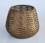 Metal Bronze Color Candle Holder – 15X16CM