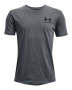 Boys' Ua Sportstyle Left Chest Short Sleeve - Pitch Gray / Ysm