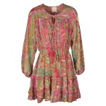 Tiered Tassel MINI Dress - Fuschia L