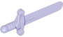 Parts Weapon - Sword Shortsword Elaborate Hilt 76764 - Trans-purple