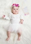 White Flutter Sleeve Tulle Romper