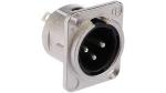 Chassis Mount Xlr Cannon Male Square - Chassis Mount Xlr Cannon Male