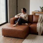 Leather U-shaped Sectional Couch