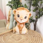Shaped Pillow Lion Tropical Monster Leaf