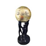 Men With Ball On Head Statue 11X10X28CM
