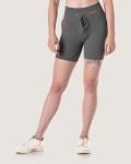 Ribbed Statement Biker SHORTS - Grey - Medium
