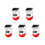 Pack Of 5 Advanced Pir Outdoor Solar Alarm With Remote Control-white R540 Each
