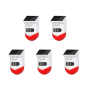 Pack Of 5 Advanced Pir Outdoor Solar Alarm With Remote Control-white R540 Each