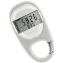 Portable 3D Digital Carabiner Walking Pedometer With Clip-white