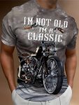 Men's Motorcycle Graphic 3D Print Outdoor Daily Fashion Tee Vintage Comfy Chic Streetwear