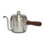 Stainless Steel Teapots Gooseneck Drip Kettle With Wooden Handle