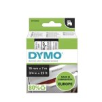 Dymo D1 Tape 19MM X 7M Black On Clear