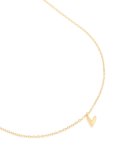Waterproof Gold Plated Stainless Steel MINI Bubble Letter V Necklace