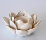 White Ceramic Candle Holder 6X15CM