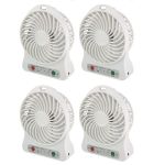 Pack Of 4 Rechargeable Essential Cooling Portable Fans