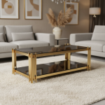 Goldair Gold Stainless Steel Coffee Table - 145CM By 45CM