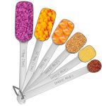 Minteem Stainless Steel Measuring Spoons Set Of 6 Nesting Measuring Spoon With Easy To Read Markings Kitchen Gadgets For Measuri