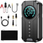 Portable Car Jump Starter Air Compressor Power Bank And Emergency Light
