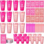 Funnymoom 24 Pack Church Gifts For Women Bulk 16OZ Christian Plastic Cups With Lids Bible Notebooks And Pens Christian Group Cup