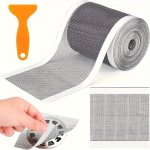 Premium 5M Roll Of Self-adhesive Shower Drain Hair Catcher - Easy Clean Disposable Mesh Filter For Bathroom Floors Cuttable & Wa