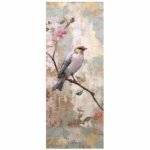 Tear Resistant Door Print Blossom Bird