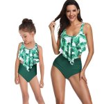 Matching Mom Or Daughter Green Leaf Tone Two-piece Bikini - XL