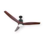 Rafael 3 Blade Led Ceiling Fan In Rosewood