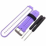 Kd Silicone Strap Garmin Forerunner 220 230 235 620 630 735 – Purple & White
