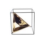 Flower Rack Sq With Gold Base Large 20X20X20CM