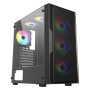 Atx Mid Tower Computer PC Case With Tempered Glass 36CM Aio/radiator