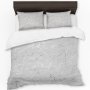 Silver Grey Duvet Cover Set Double