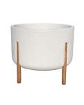 Hygge Cylinder Japi Planter Cache Pot Click For Details - Wide 44CM Outer Width X 36CM Height Off White