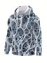 Hoodies Street Casual Sports And Fashionable With Kangaroo Pocket Men's Long Sleeve 3D Pattern Print Sweatshirt Suitable For Outdoor Sports For Autumn And Winter